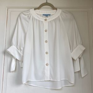 Like New Worn Once Blouse With Cuff Tie Detail By Antonio Melani